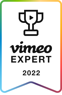 Vimeo Experts Badge White Vimeo Experts Kauri Spirit Marketer