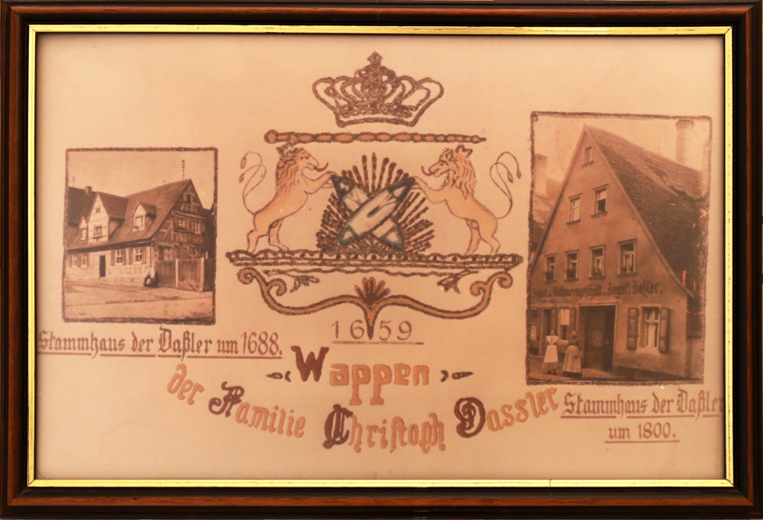 Wappen der Familie Dassler Leihgabe: Gästehaus in der Engelgasse (Georg Manderla)