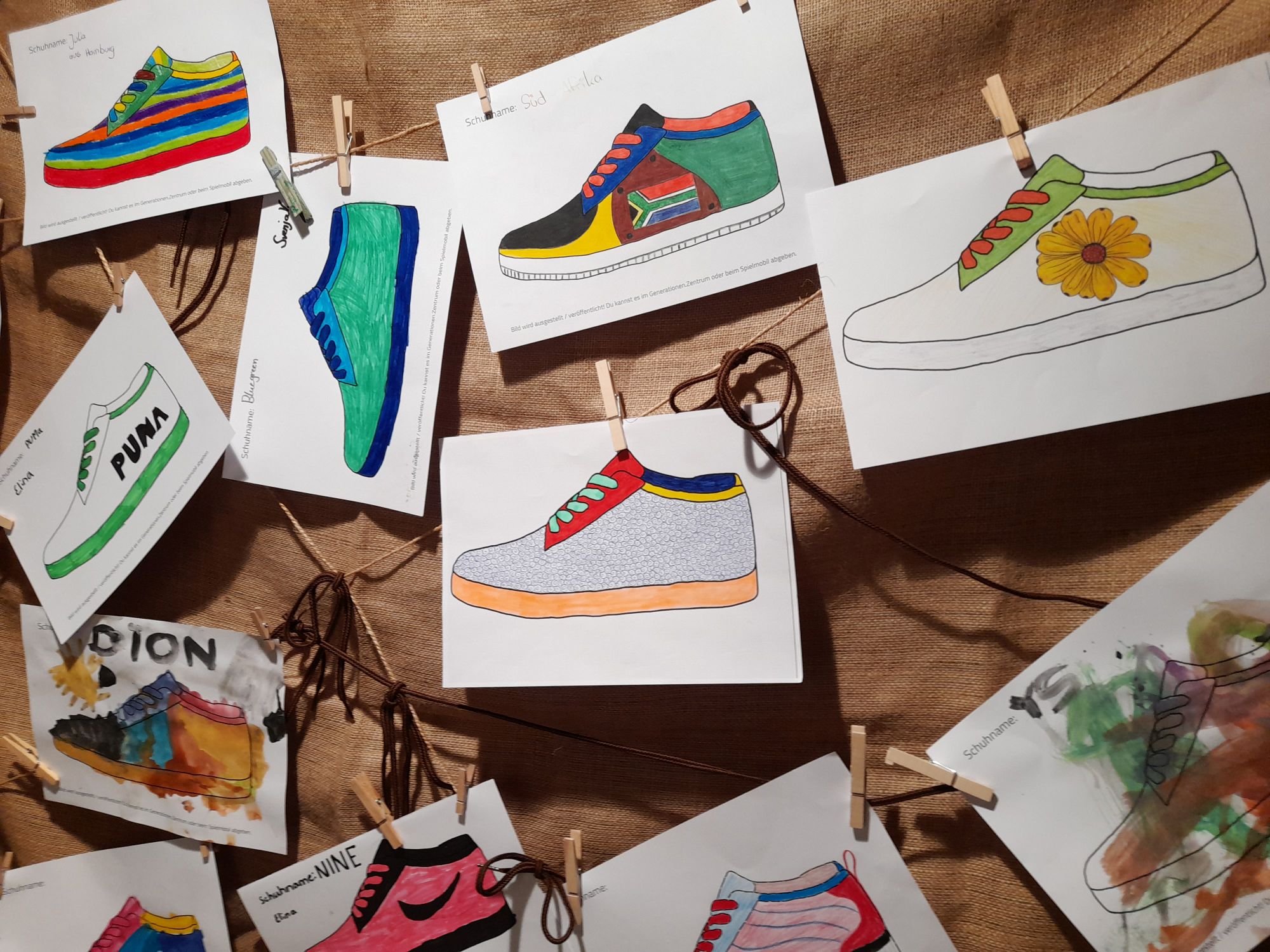 GEDA_Sneaker-Bilder Kinder malen Sneaker Bilder